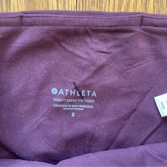 Athleta Shakti Mesh 7/8 Tight Purple 599728 Size Small - Picture 3 of 9